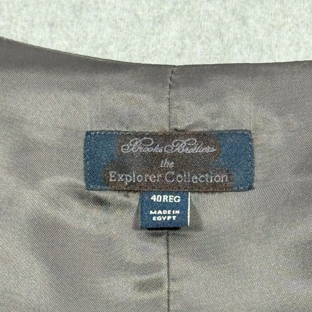Brooks Brothers Explorer Collection Black Merino Wool Suit Vest 40R Regular